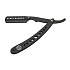 Опасная бритва со сменным лезвием REBEL BARBER Predator Black с кожаным футляром
