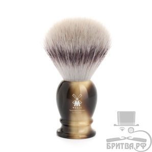 Помазок из смолы цвета рога, фибра Silvertip, L