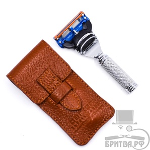 Бритвенный станок Parker Fusion в кожаном футляре 