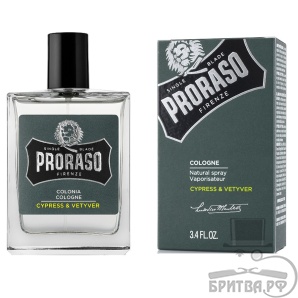 Мужской одеколон Proraso CYPRESS & VETYVER