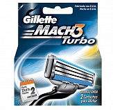 Сменные лезвия Gillette Mach3 Turbo 2шт