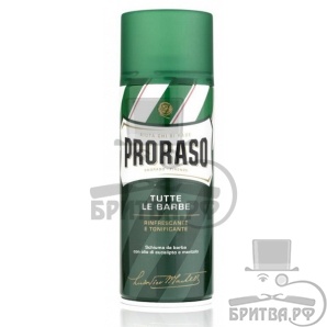 Proraso пена для бритья, ментол и эвкалиптовое масло