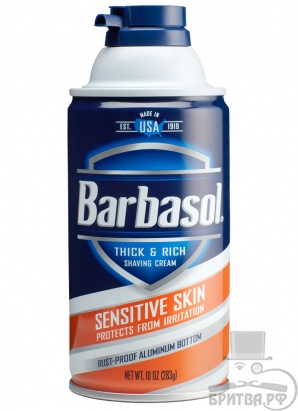 Крем-пена для бритья для чувствительной кожи BARBASOL 283 гр