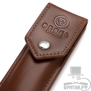Кожаный чехол для опасной бритвы REBEL BARBER Prestige Brown
