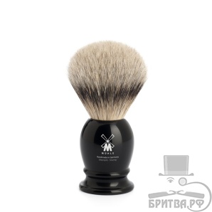 Помазок, барсучий ворс Silvertip, черная смола S