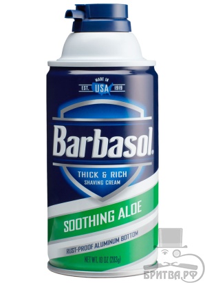 смягчающая крем-пена для бритья Barbasol Алоэ 283 гр