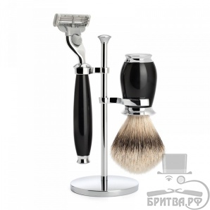 Бритвенный набор из черной смолы, 3 предмета, станок Mach3