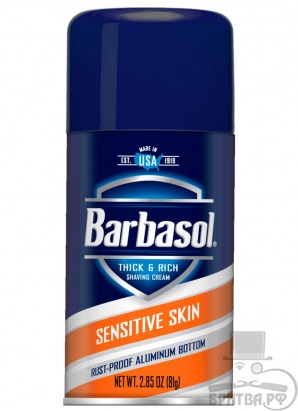 Крем-пена для бритья для чувствительной кожи BARBASOL 81 г