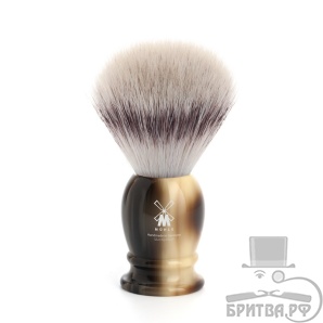 Помазок из смолы цвета рога, фибра Silvertip, M