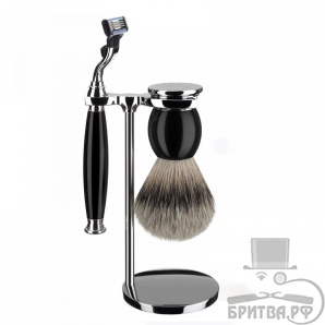 Бритвенный набор из черной смолы, 3 предмета, станок Mach3