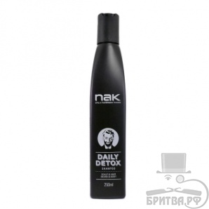 Nak daily Мужской детокс-шампунь для волос бороды и тела